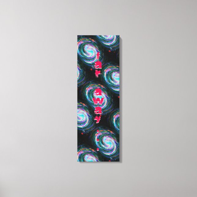 Långväga Grönt Spiral Galaxies i rymden Canvastryck (Framsida)