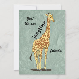 Långvariga vänner - med Giraffbild Julkort