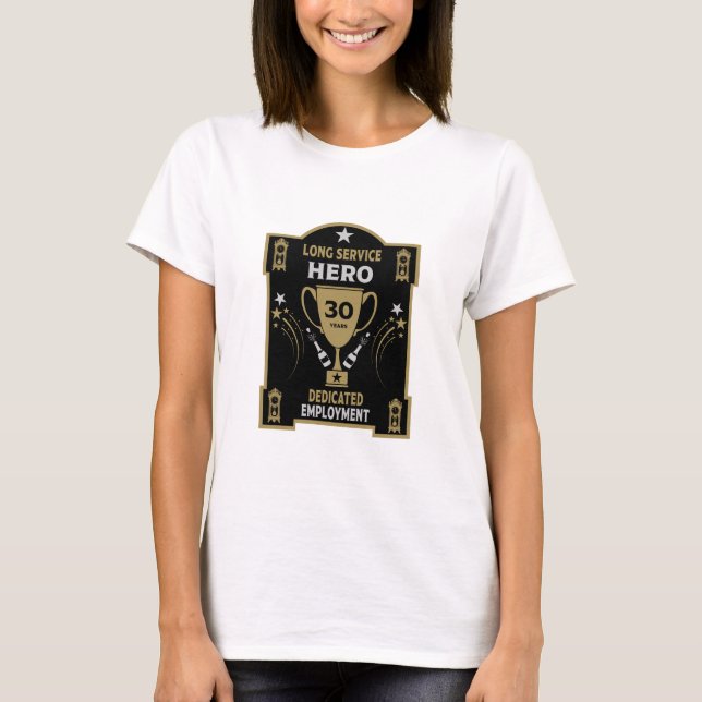 Långvarigt erkännande av anställning 30 år t shirt (Framsida)