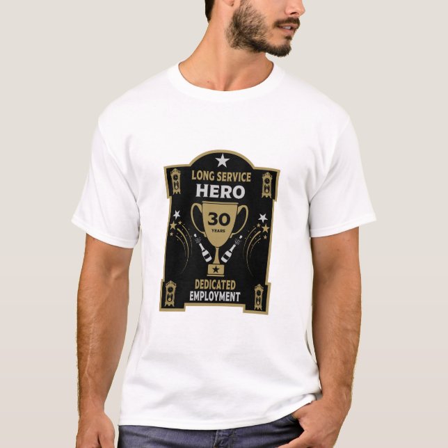 Långvarigt erkännande av anställning 30 år t shirt (Framsida)