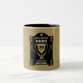 Långvarigt erkännande av anställning 30 år Två-Tonad mugg