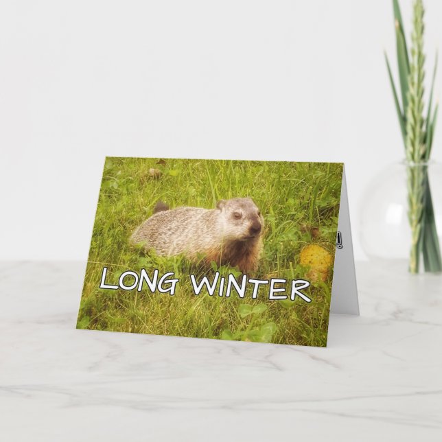 Långvarigt vinterhälsningskort kort (Framsida)