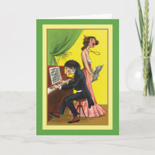 Långverse Grattis på födelsedagen Music Theme Long Kort