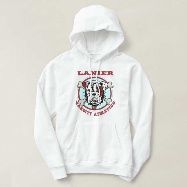 Lanier vit Hoody Munkjacka (Design framsida)