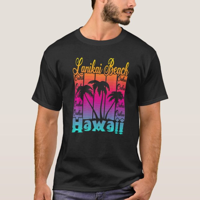 Lanikai Beach Hawaii T Shirt (Framsida)