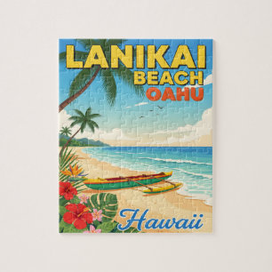 Lanikai Beach, Hawaii - Tropical Canoe Pussel