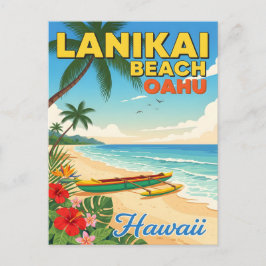 Lanikai Beach, Hawaii – Tropisk Kano Vykort