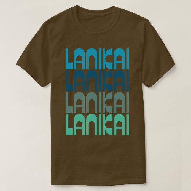 Lanikai Beach Retro TShirt T Shirt (Design framsida)