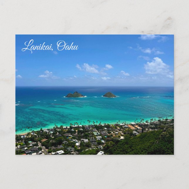 Lanikai Oahu vykort (Framsida)