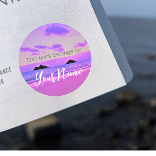 Lanikai Sunrise Bok Sticker Runt Klistermärke