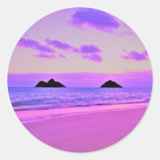Lanikai Sunrise Runt Klistermärke