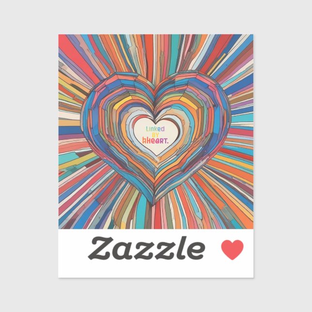 Länkad av Heart Klistermärken (Ark)