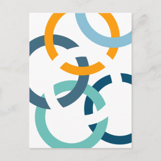 Länkade cirklar vykort