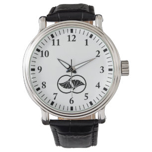 Länkade ginkgo blad cirklar armbandsur