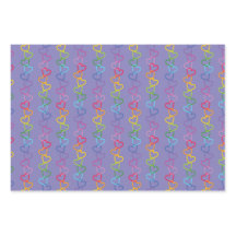 Länkade Kärlek-hjärtan i lila