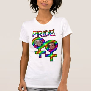 Länkade kvinnor Signs Photo Ram Roligt Gay pride T Shirt
