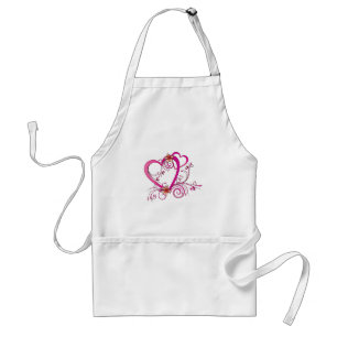 Länkade rosa Hearts Förkläde