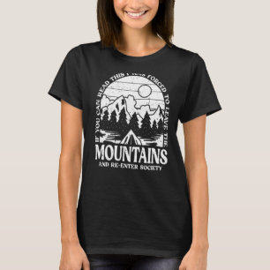 Länkande av berg utomhus, förkylning av naturomvan t shirt