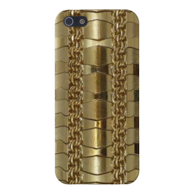 Länkar och bromsar i Guld iPhone 5 Cover (Baksidan)