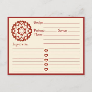 Länkat av Kärlek Recept Card Vykort