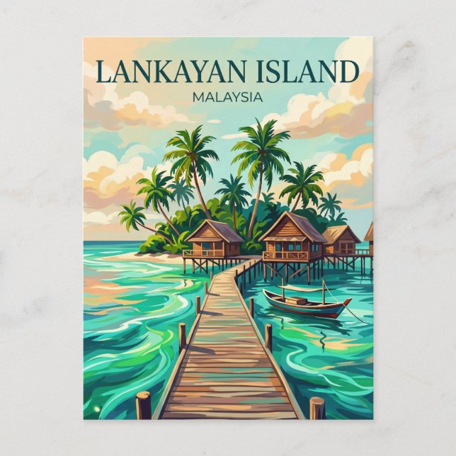 Lankayan Island Malaysia Vykort (Framsida)