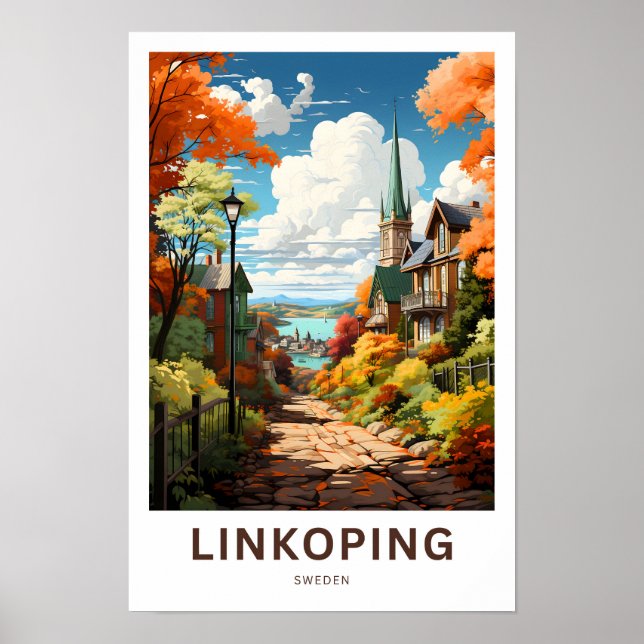 Länkning av Sverige Travel Skriv ut Poster (Framsidan)