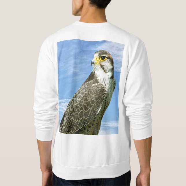 Lanner Falcon genomsöktes Lång Ärmad Tröja (Baksida)