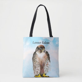 Lanner Falcon Watercolor Painting Tote Tygkasse