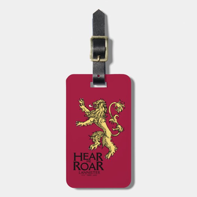Lannister Sigil - Hear Me Roar Bagagebricka (Vertikal Framsida)