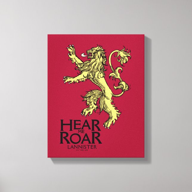 Lannister Sigil - Hear Me Roar Canvastryck (Framsida)