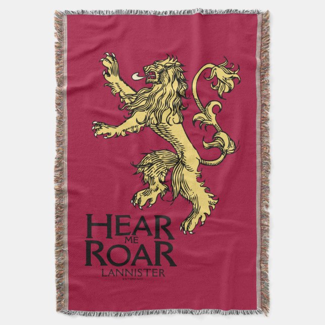 Lannister Sigil - Hear Me Roar Filt (Framsidan Vertikal)