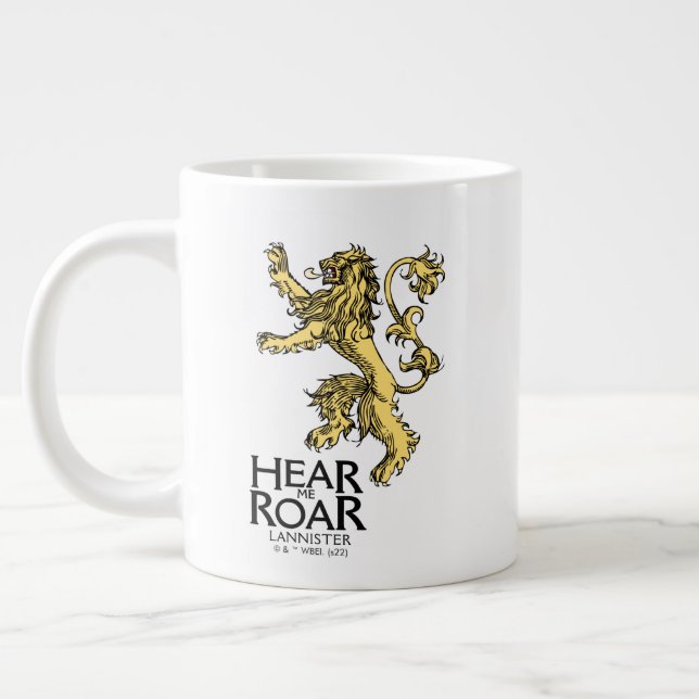 Lannister Sigil - Hear Me Roar Jumbo Mugg (Vänster)