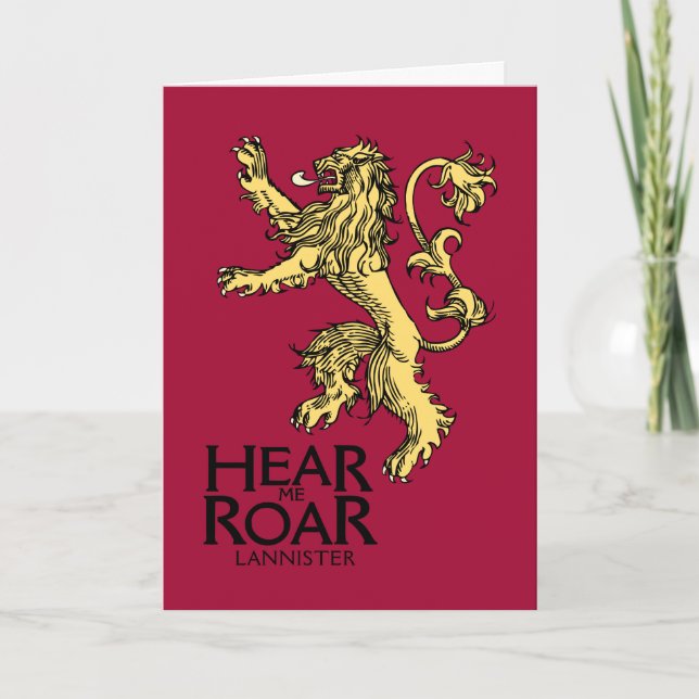 Lannister Sigil - Hear Me Roar Kort (Framsida)