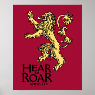 Lannister Sigil - Hear Me Roar Poster