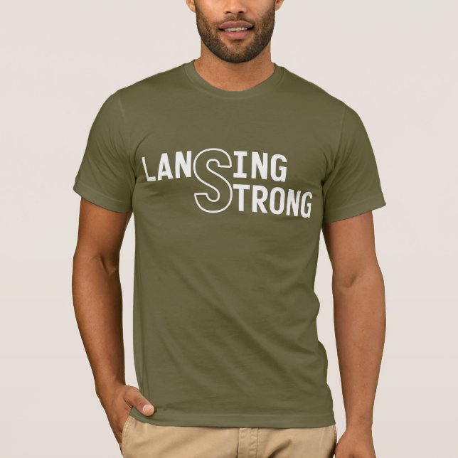 LANSANDE STRONG/HURRICANHELEN (vit design) T Shirt (Framsida)