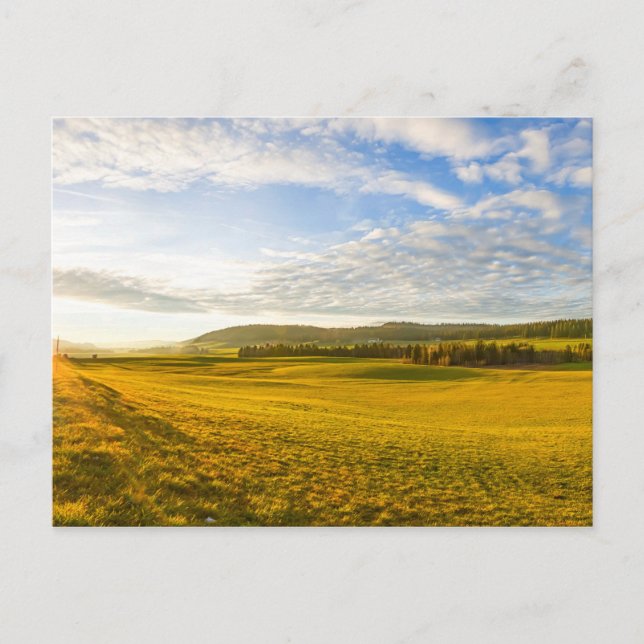 Lanscape vid Brevine, Neuchatel, Schweiz Vykort (Framsida)
