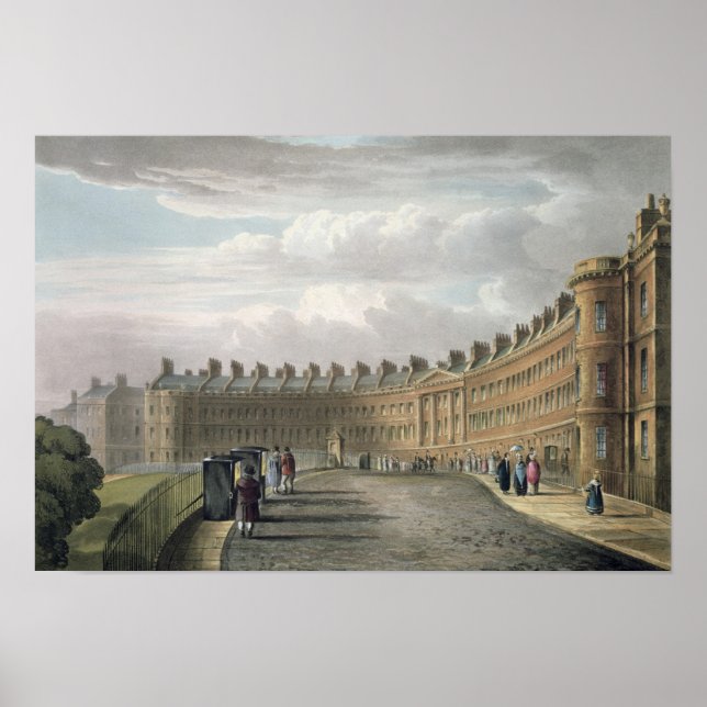Lansdown Crescent, Bath, 1820 Poster (Framsidan)