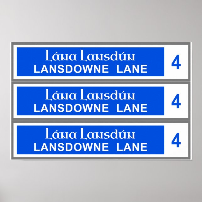 Lansdowne Lane Poster (Framsidan)