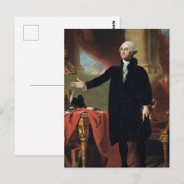 Lansdowne Porträtt av George Washington Vykort (Fram/baksida)