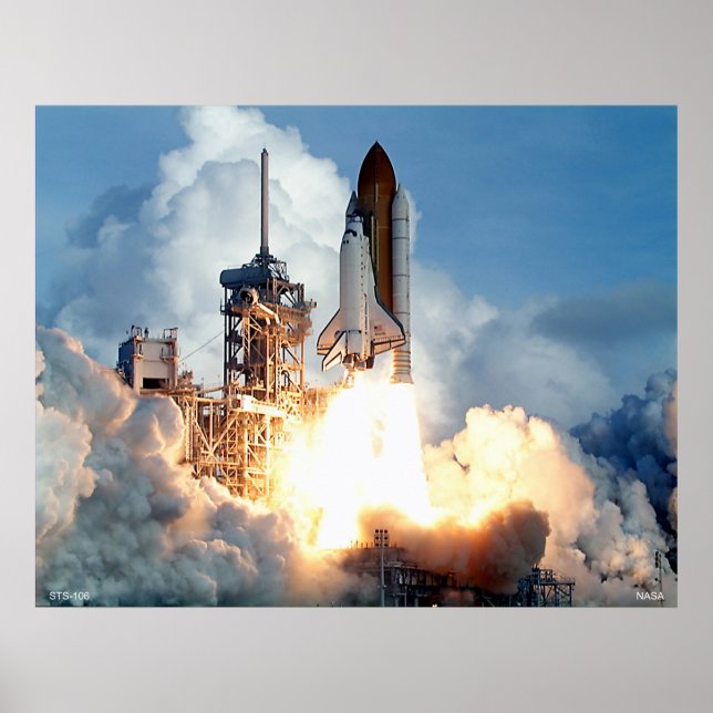 Lansering av rymdpennan STS-106 Poster (Framsidan)