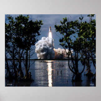 Lansering av rymdpennan STS-80 Poster