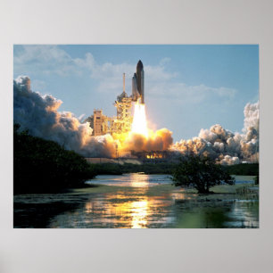 Lansering av Space Shuttle Atlantis (STS-110) Poster