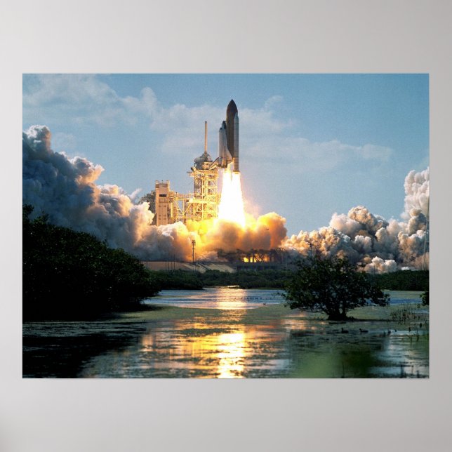 Lansering av Space Shuttle Atlantis (STS-110) Poster (Framsidan)