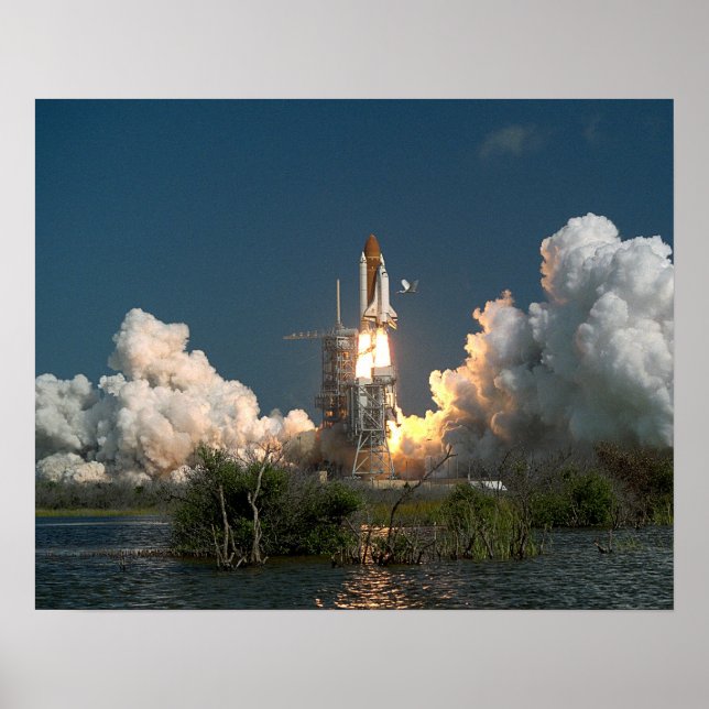 Lansering av Space Shuttle Challenger (STS-61A) Poster (Framsidan)