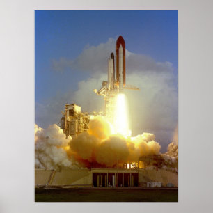 Lansering av Space Shuttle Challenger (STS-7) Poster