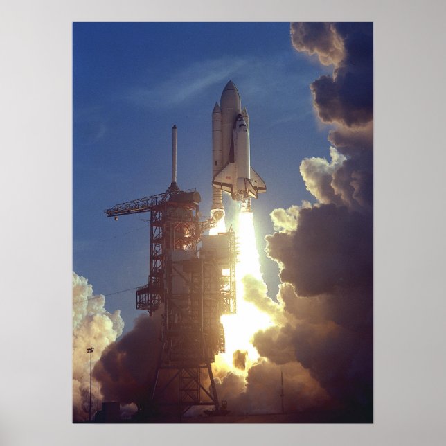 Lansering av Space Shuttle Columbia (STS-1) Poster (Framsidan)
