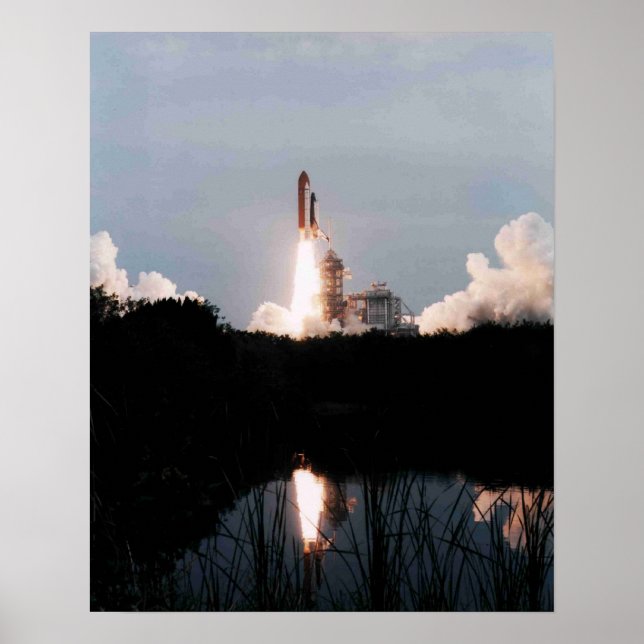Lansering av Space Shuttle Columbia (STS-75) Poster (Framsidan)