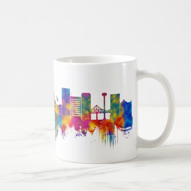 Lansing Michigan Skyline Kaffemugg (Höger)