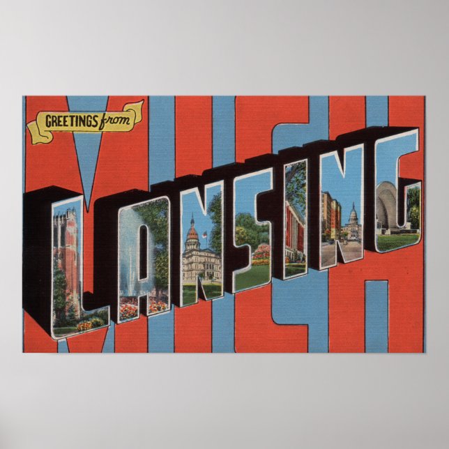 Lansing Michigan - Stora Brev Scenes Poster (Framsidan)