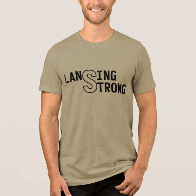 LANSINGSTARK/HURRICANHELEN (svart design) T Shirt (Framsida)